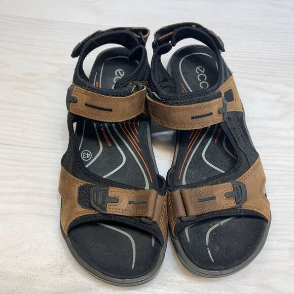 Ecco Sandals Yucatan Offroad Men Athletic Hiking Brown Black Sz US 9 EU 43 - Picture 6 of 10